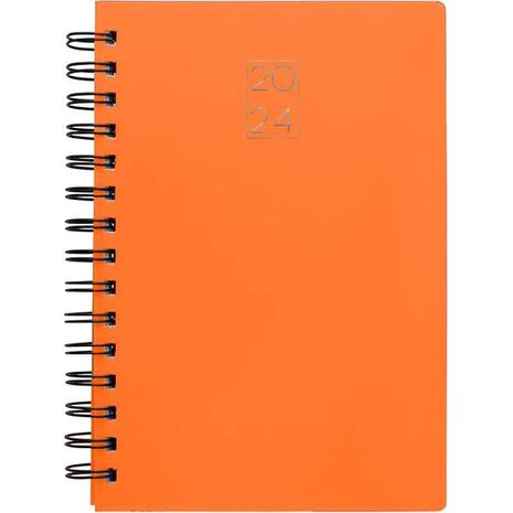 Ημερολόγιο ημερήσιο Spiral PP_E 17x24 2024 με εύκαμπτο εξώφυλλο πορτοκαλί